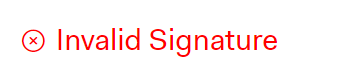 invalid signature